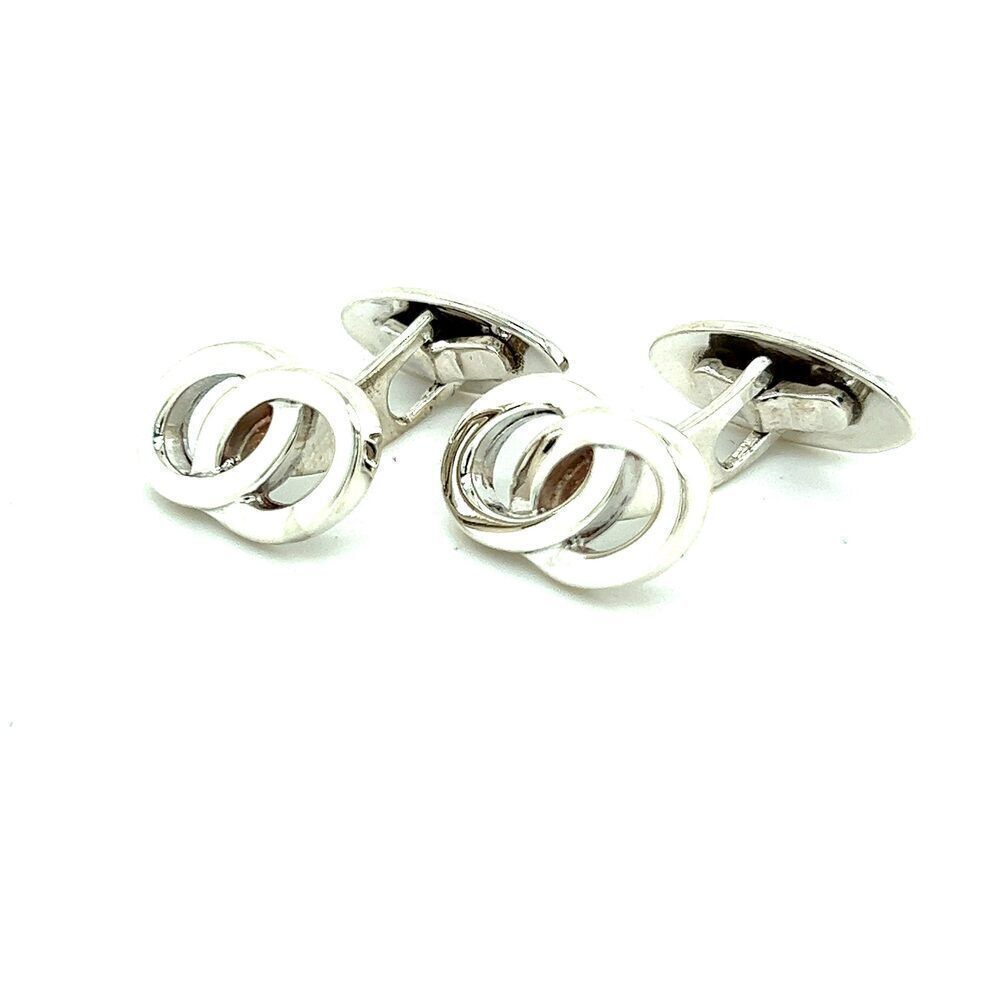 Tiffany & Co Cufflinks Sterling Silver 10 Grams Estate TIF916 - Picture 3 of 7